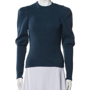 Simkahi Levy Puff Sleeve Sweater in Prussian Blue
